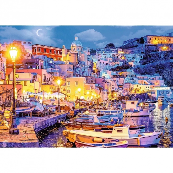 Puzzle 1000 Teile Insel Procida bei Nacht Italien