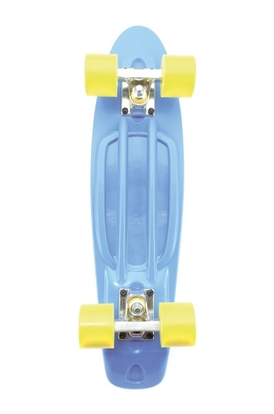 Pennyboard Skateboard 60cm Blau Gelb – Blau, gelbe Räder