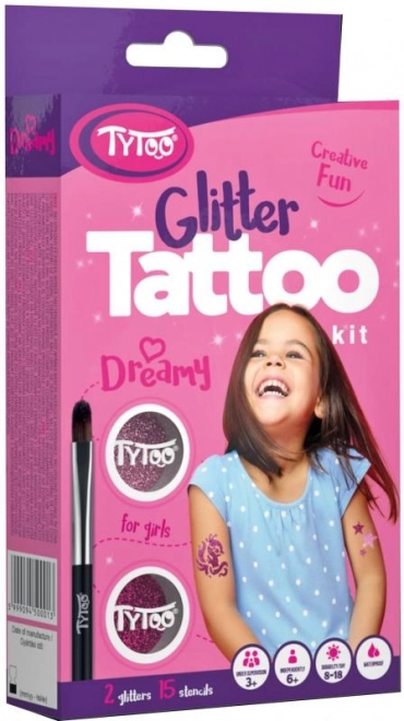 TyToo Traumhaftes Glitzertattoo-Set für Mädchen