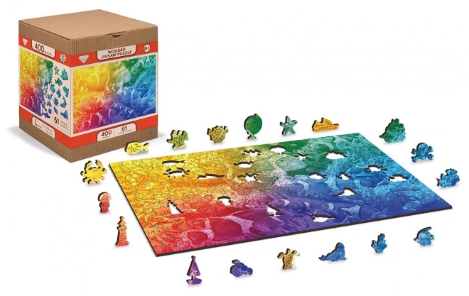 Holzpuzzle Tropische Fische 2-in-1