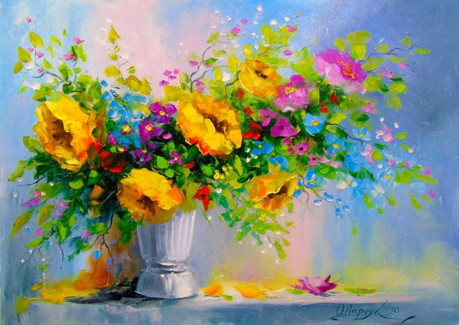 Puzzle ENJOY Blumenstrauß mit gelben Blumen 1000 Teile