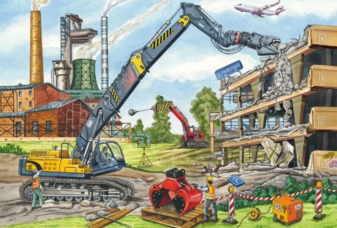 Schmidt Puzzle Auf der Baustelle 3x48 Teile