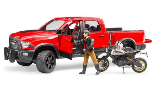 Realistischer Ram Pick‑up mit öffnenden Türen