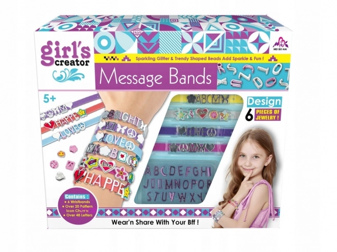 Bunter Schmuckzubehör- und Buchstaben-Armbandset