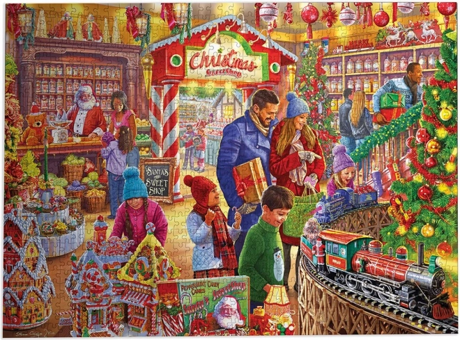 Gibsons Puzzle Santas Süßwarengeschäft 1000 Teile
