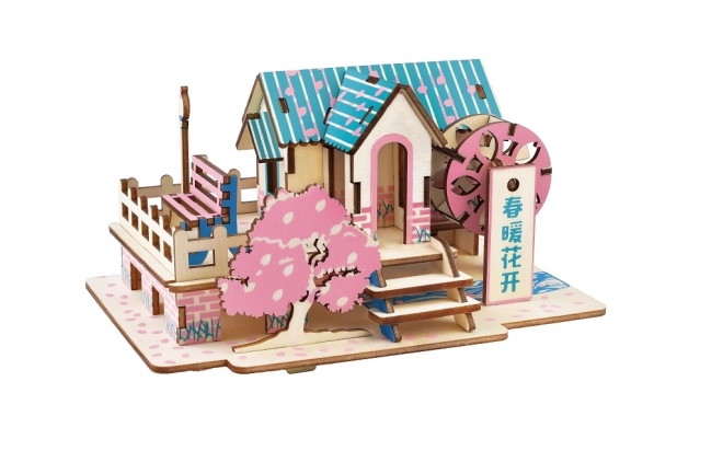 Frühlingshaus Holz 3D Puzzle