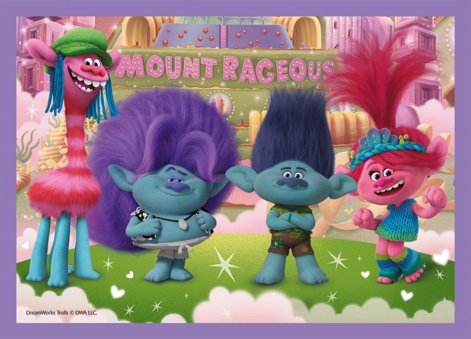 Trolls: Buntes Abenteuer Puzzle 4 in 1