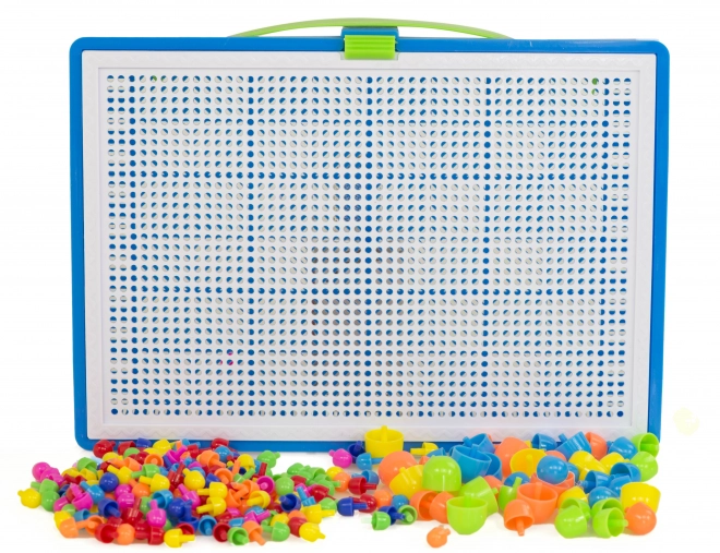 Bunte Mosaik mit 296 Pilzsteckern
