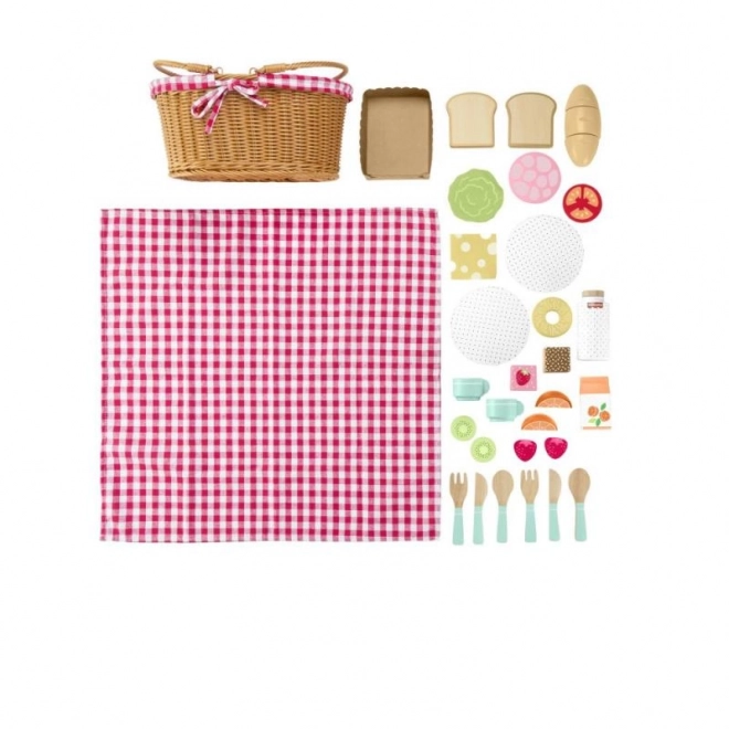 Picknickkorb mit hölzernen Leckereien Fisher-Price