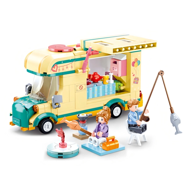 Farbenfrohes Wohnmobil voller Details