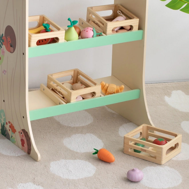 Klassische Welt Holzkorb mit Gemüse