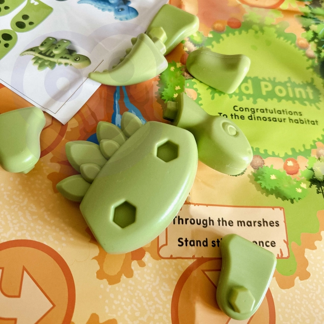 Woopie Konstruktion Set 2-in-1 Dinosaurier Brettspiel