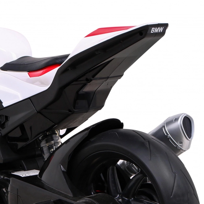 Kinder-Elektromotorrad BMW HP4 Rot + Stützräder + sanfter Start + EVA + MP3 LED