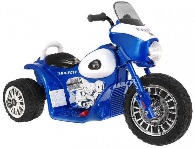 Kinder Elektrischer Chopper Motorrad Schwarz mit LED Lichtern und Geräuschen – blau