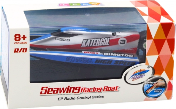 Ferngesteuertes Motorboot blau-silber 14 cm