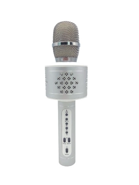 Kabelloses Karaoke-Mikrofon mit Bluetooth in Silber – Silber