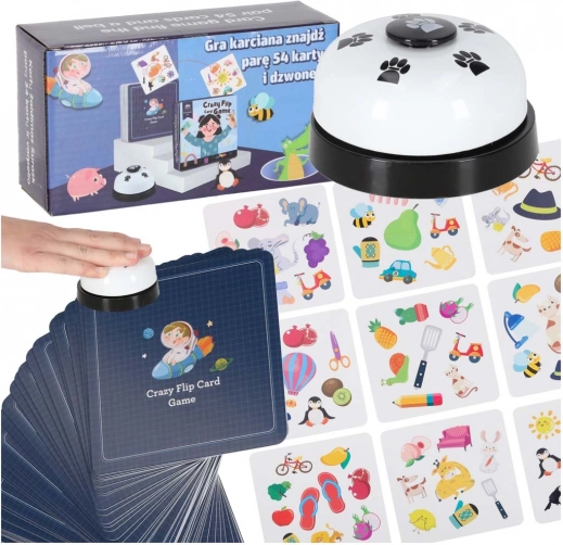 Crazy Flip – Memo-Paare – 54 Karten und Glocke