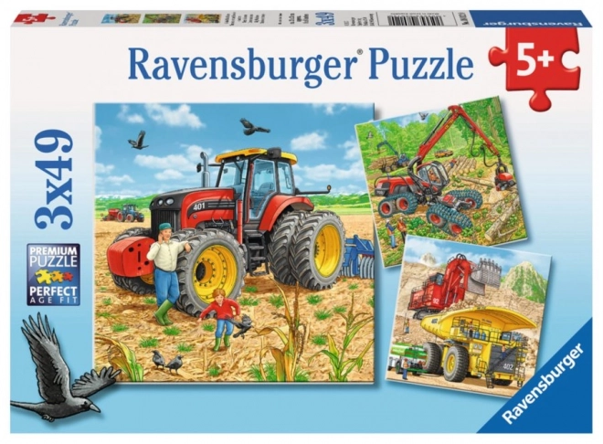 Ravensburger Puzzle Große Maschinen 3x49 Teile