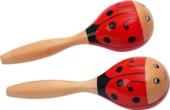 Holz-Maracas Marienkäfer 2 Stk. Goki