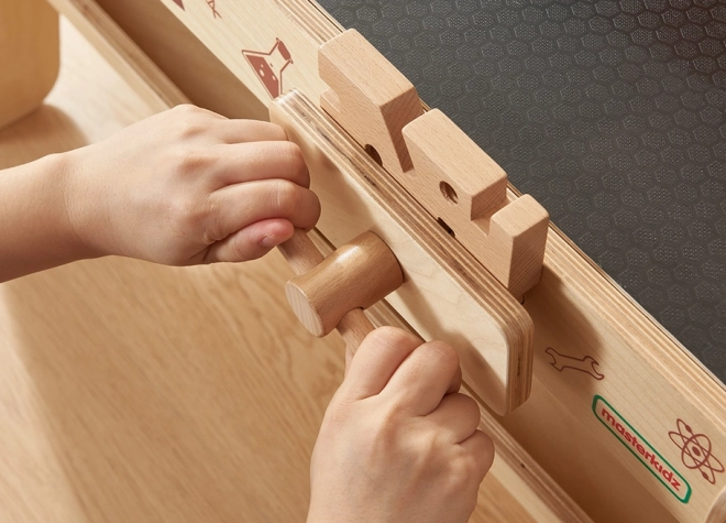 Holztisch XL Werkstatt Montessori STEM mit Werkzeugen und Zubehör Masterkidz