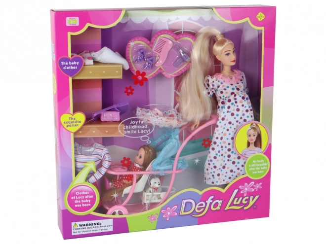 Schwangerschaftspuppe Lucy mit Zubehör