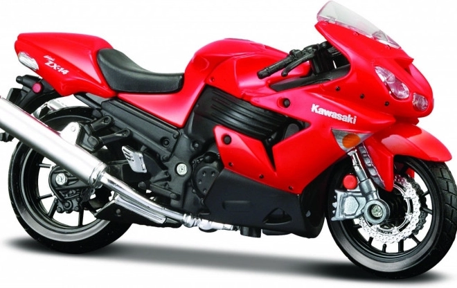 Modellmotorrad Kawasaki Ninja ZX-14 mit Ständer 1/18