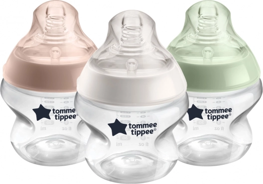 Set Babyflaschen, 150 ml, verschiedene Farben, 3 Stk.