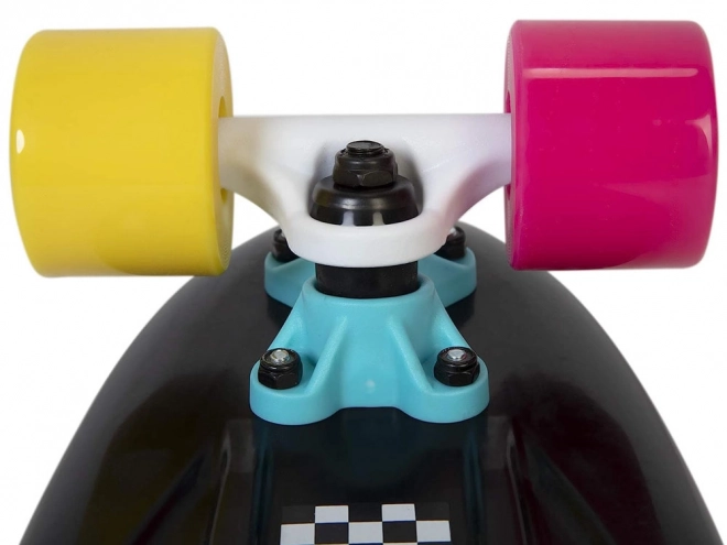 Retro Poly Cruiser Skateboard Buntes Schachbrett