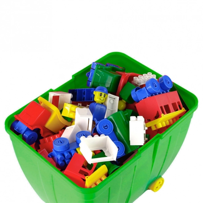 Großer Koffer mit bunten Bausteinen für Kinder