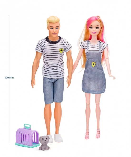Woodyland moderne Puppenfamilie mit Tieren
