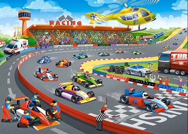 Puzzle 120 Teile Formel 1 Rennen für Kinder