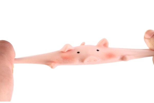 Elastisches antistress Silikon Schweinchen 6 cm