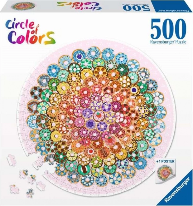 Ravensburger Puzzle 500 Teile - Farbpalette Donuts