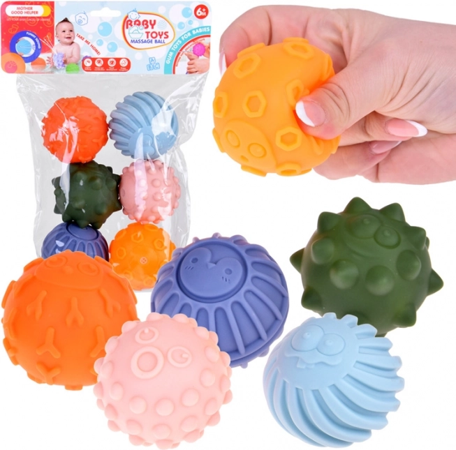 Bunte sensorische Bälle für Kinder, 6 Stk