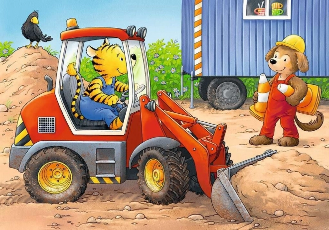 Meine Erste Puzzle Tiere Auf Der Baustelle