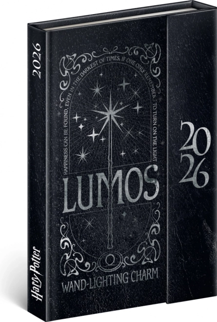 Wöchentlicher magnetischer Kalender Harry Potter Lumos 2026, 11 x 16 cm