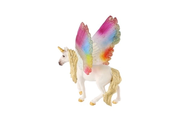 Einhorn mit Regenbogenflügeln