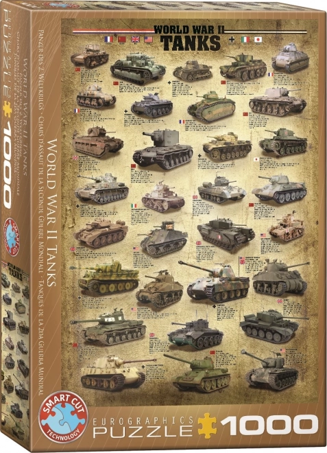 Eurographics Puzzle 2. Weltkrieg Panzer 1000 Teile