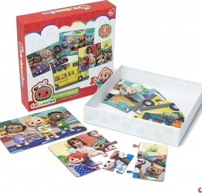 Kinderpuzzle CoComelon – 4 Bilder mit je 6 Teilen