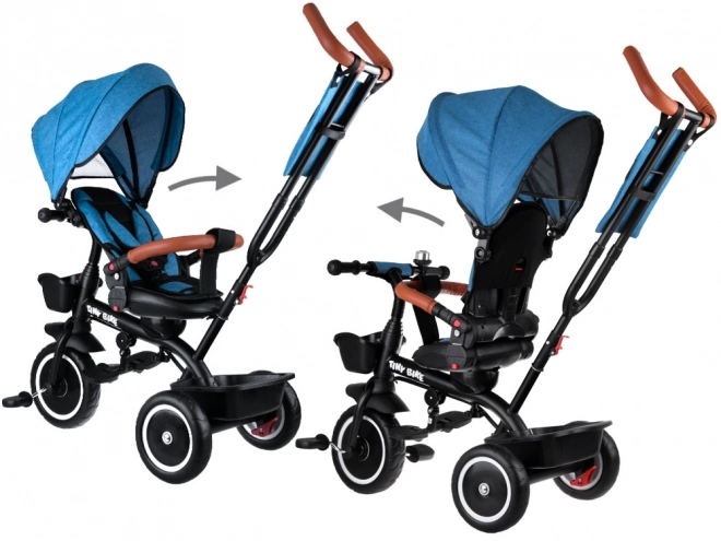 Kinder-Dreirad Tiny Bike 3-in-1 mit Verdeck – Grün