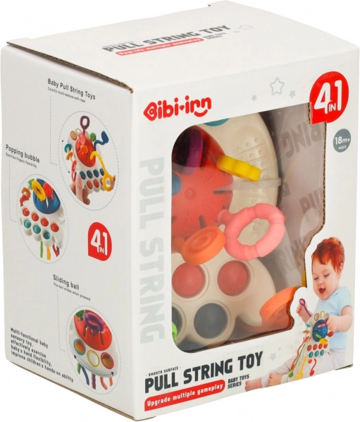 Sensorisches Spielzeug für Babys - Beißring Bibi-inn rosa