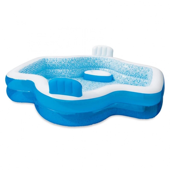 Familien-Aufblaspool Elegant mit Sitzen