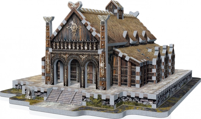 3D-Puzzle Goldene Halle von Edoras aus Der Herr der Ringe 445 Teile