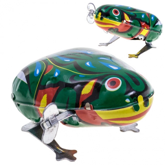 Aufziehbare Metallfrosch