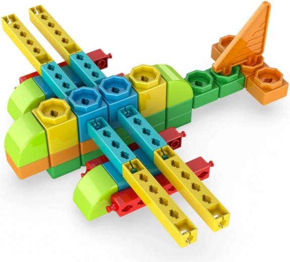 Einfaches Zusammenklicken und große bunte Teile