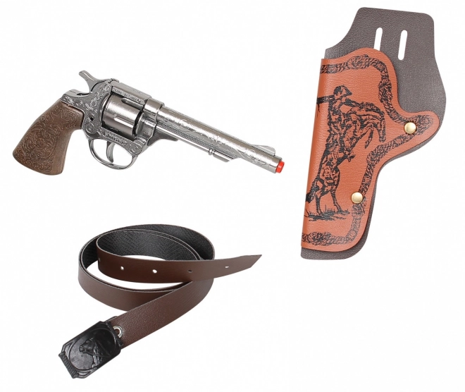 Kovboj Revolver aus Metall mit Holster 8-Schuss