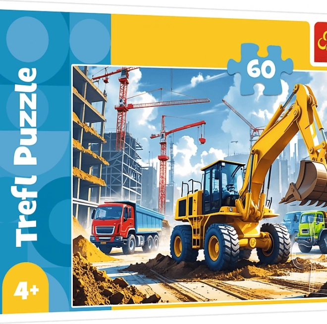 Puzzle Traktor mit Baggerlader 60 Teile