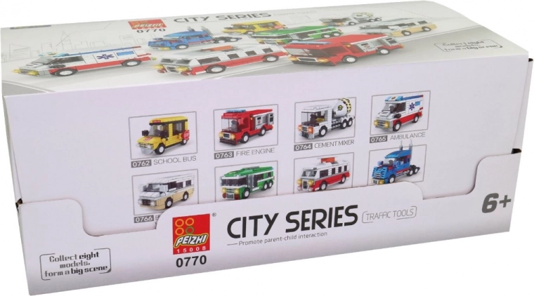 8 Stadtfahrzeug-Modelle in einer Packung