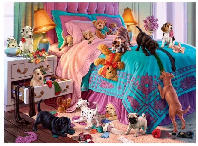 Puzzle Unartige Welpen 1000 Teile