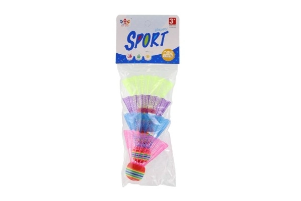 Bunte Badmintonbälle im 4er-Pack